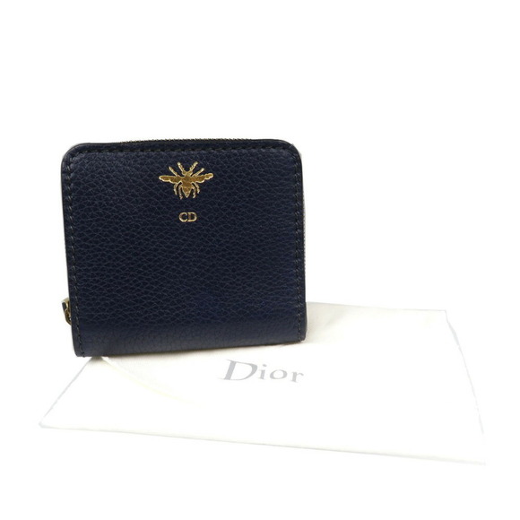 DIOR Navy Leather Wallet - Picture 4 of 9